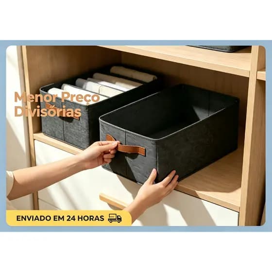 48cmx28cm Caixa De Armazenamento de roupa Cesto Organizador de Guarda-Roupas, Multiuso Rígido Caixa