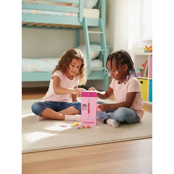 Refrigerador de Brinquedo Geladeira Infantil c/ Acessórios, Brinquedo Infantil, Brinquedo Menina, Brincadeira de Casinha