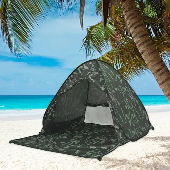 Barraca Camping Camuflada-Barraca Tenda Proteção Solar Praia Acampamento Uv Portátil