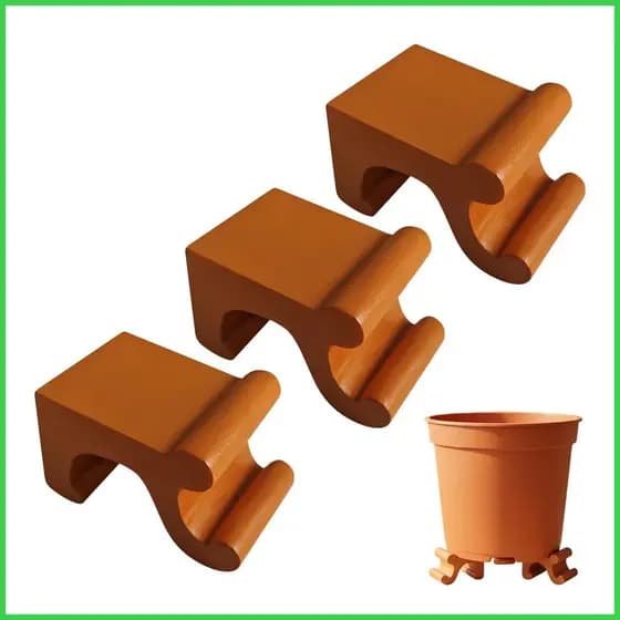 Pés De Vaso De Flores , 3 Peças , Resina , Resistente Às Intempéries , Reutilizável , À Prova De Arranhões , Internos ,