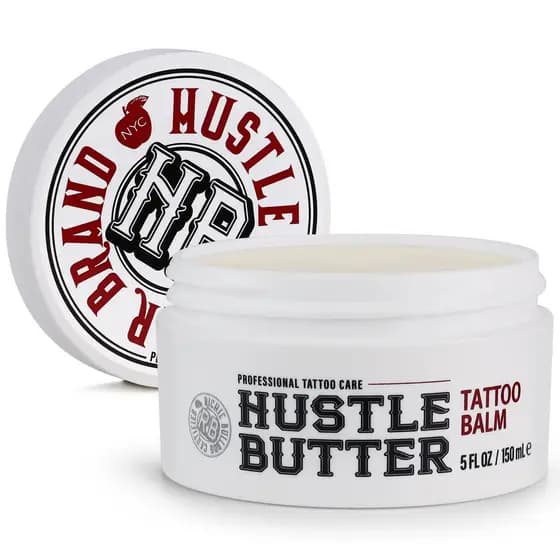 Hustle Butter 5oz Bálsamo para Tatuagens Novas e Antigas - Seguro durante a Cicatrização - Hidrata e Rejuvenesce - Cosmé