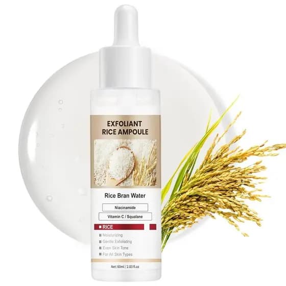 Ampola de Arroz Peel Shot Glow | Esfoliante Corporal de Arroz Branco e Peeling Químico | Esfolia a pele morta, cra