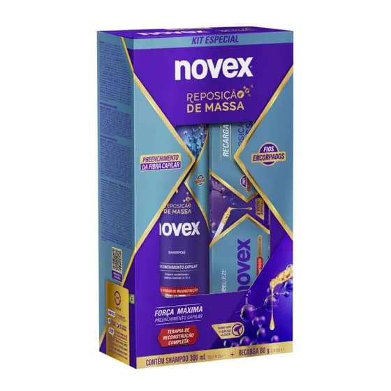Kit Premium Novex Reposição de Massa Shampoo 300ml + Recarga 80g