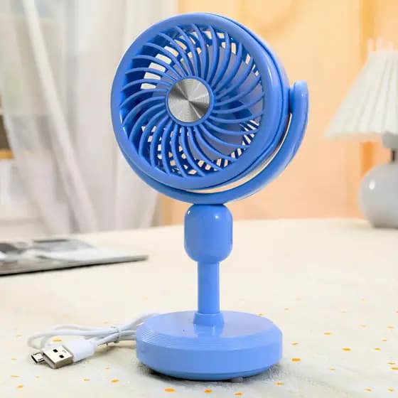 Mini Ventilador De Mão Portátil Recarregável Três Velocidade Cor Verde