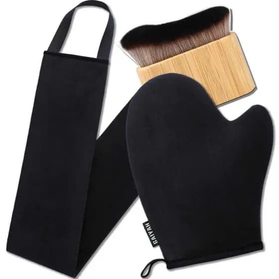 Luvas Autobronzeadoras 3 em 1 - Kit Aplicador de Autobronzeador - Luva para Autobronzeamento, Pincel para Autobronzeamen