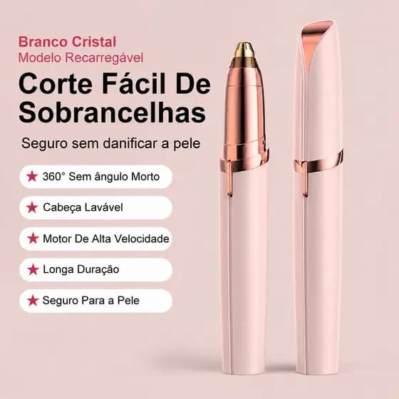 Depilador de Sombrancelha Buço Nariz Orelha Rosto Facial Elétrico Tira Pelos USB Recarregável Profissional Portátil