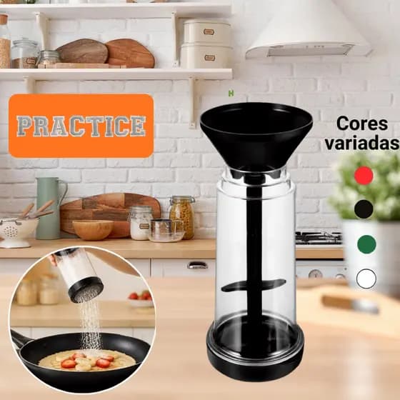 Pro Tapioqueira Peneira para Tapioca com Reservatório 500g Dispenser Polvilhador Fácil de Usar Utensílios Qualidade