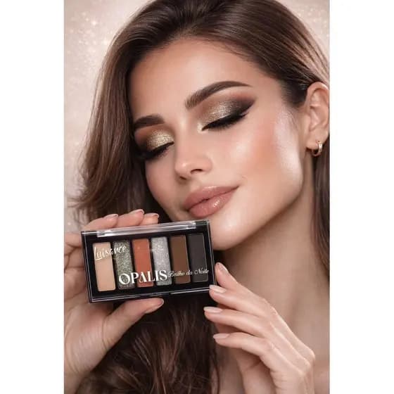 Paleta de Sombras Opalis Glow Noturno 6 Cores Alta Pigmentação