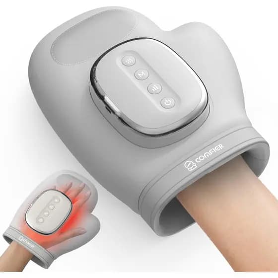 Massageador De Mãos Sem Fio COMFIER Para Artrite E Túnel Do Carpo , Elétrico Maior Atualizado Com Calor Compressão , Pul