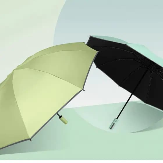 Guarda-chuva Reverso Automático Dobrável Reforçado 10 Hastes Forro Preto UPF50+ Resistente ao Vento