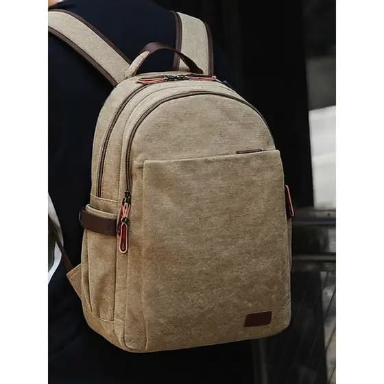 Mochila de lona masculina mochila de carregamento usb estudante universitário mochila Casual computador saco de trabalho