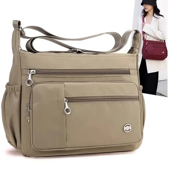 Otian novo estilo bolsa mensageiro feminina bolsa de mãe idosa de meia-idade leve bolsa de ombro à prova d'água bolsa de