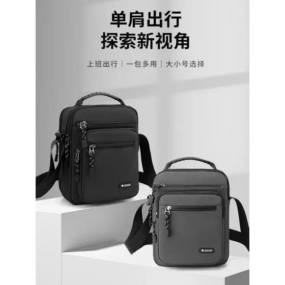 Aotian Mini bolsa mensageiro masculina de um ombro Casual à prova d'água tecido Oxford multifuncional bolsa de grande ca