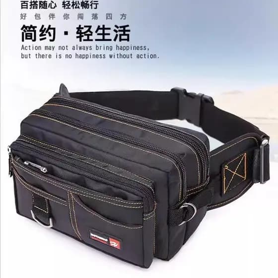 Homens mulheres fazem sacos de cintura de negócios de grande capacidade à prova dwaterproof água Oxford pano Multi-compa