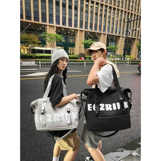 Bolsa de viagem de curta distância, bolsa mensageiro feminina, grande capacidade, portátil, armazenamento, bagagem, espo