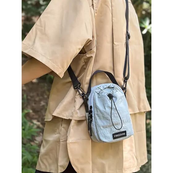 Bolsa mensageiro de viagem para copo de água, bolsa para celular para homens e mulheres, montanhismo ao ar livre, um omb