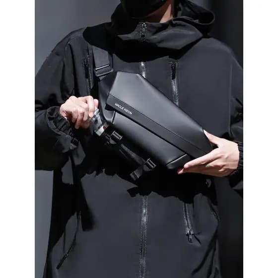 Bolsa de peito masculina estilo Street Wear motocicleta equitação mochila meninos de um ombro Commuter pequena bolsa de