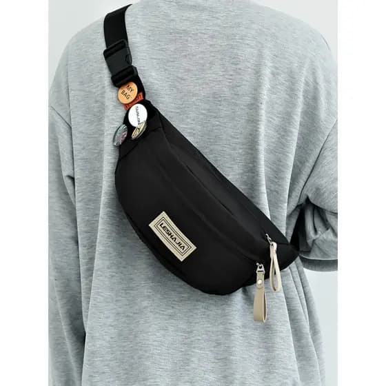 Saco de peito meninos Street Wear esportes bolsa de ombro Casual saco do mensageiro dos homens mochila pequena bolsa de
