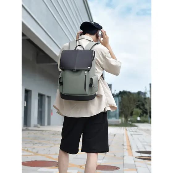 Mochila masculina F Flip Business Leisure Computer Mochila Moda Tendência Repelente de água Mochila de viagem ao ar livr