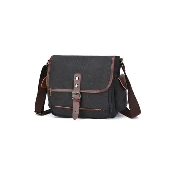 Europeu americano moda nicho comércio exterior Retro textura lona pequena bolsa de ombro masculino Casual Commuter leve