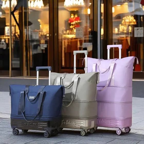 Carrinho dobrável de grande capacidade Bolsa de viagem Expansão Roda Universal Bolsa de bagagem de mão Bolsa de viagem E