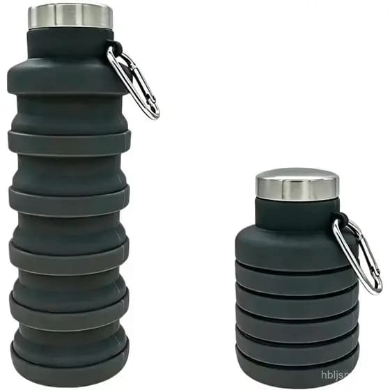 Garrafa de Água Dobrável YCT 17oz (500ml), Garrafa de Água Portátil para Viagens e Esportes, Garrafas de Água Reutilizáv