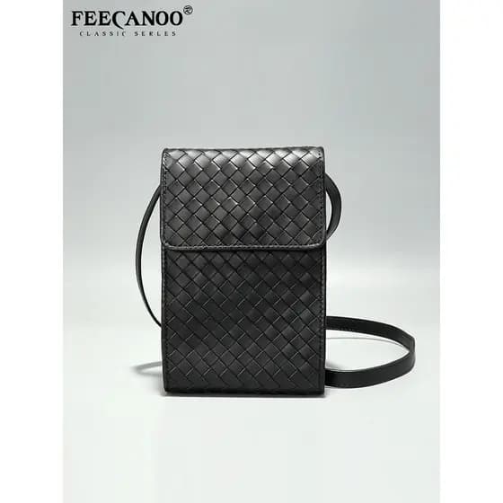 Bolsa tecido bolsa para celular couro genuíno meninos pequena bolsa de ombro moda Casual bolsa pequena tridimensional bo