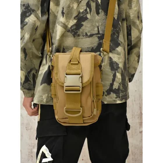 Bolsa mensageiro para ciclismo ao ar livre, bolsa de ombro tática à prova d'água camuflada masculina, bolsa pequena de v