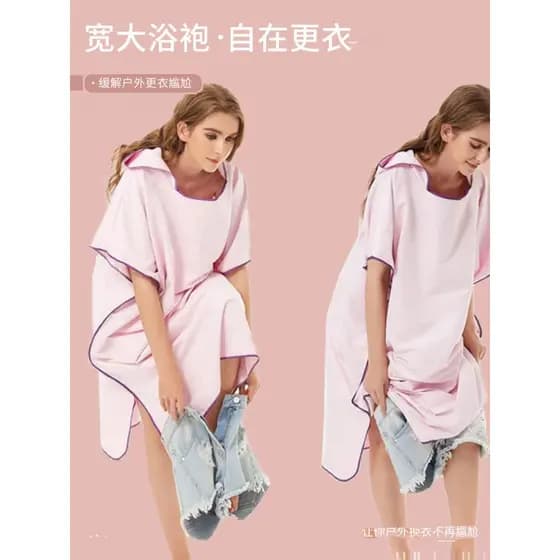 Casal masculino feminino toalha de banho de natação roupão de secagem rápida capa absorvente toalha de banho de secagem