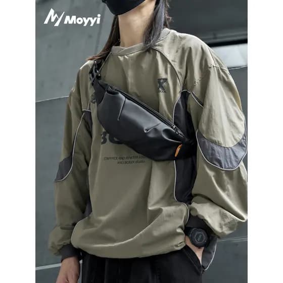 Bolsa mensageiro masculina 2026 novo estilo passeio portátil bolsa de peito Horizontal portátil pequena bolsa de ombro f