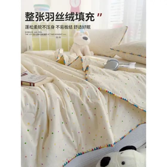 MUJI colcha de ar condicionado de fio de camada dupla verão 2026 novo estilo único verão fresco colcha conjunto de quatr
