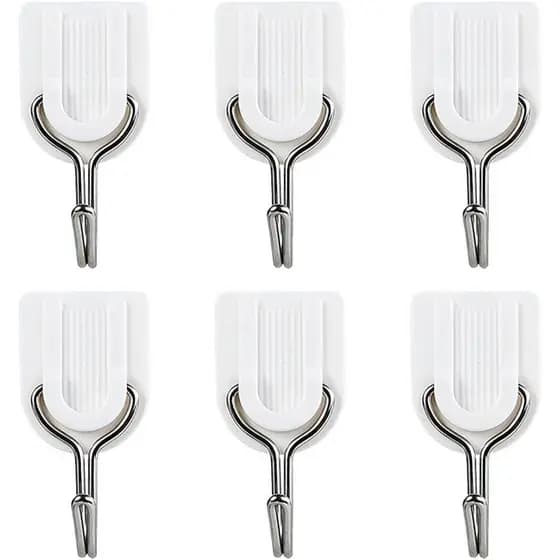 Conjunto de 6 peças de suporte para toalhas Mr.S Store, cabide de porta de plástico, suporte para chapéus autoadesivo, p
