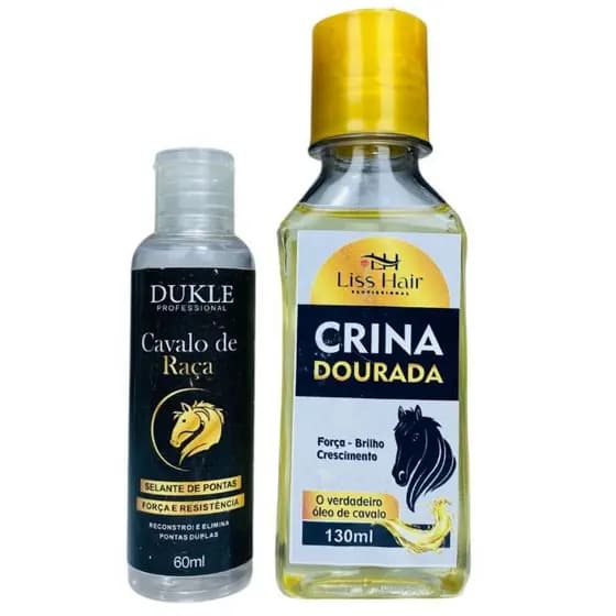 Óleos Poderosos Capilar Selante de Pontas e Óleo Capilar Força e Crescimento Liss Hair e Dukle