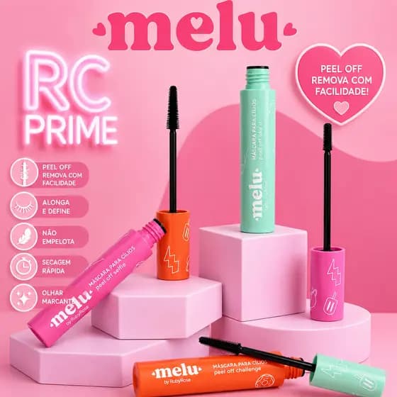 Mascara De Cilios Melu Ruby Rose Rimel Peel Off Alta Fixação