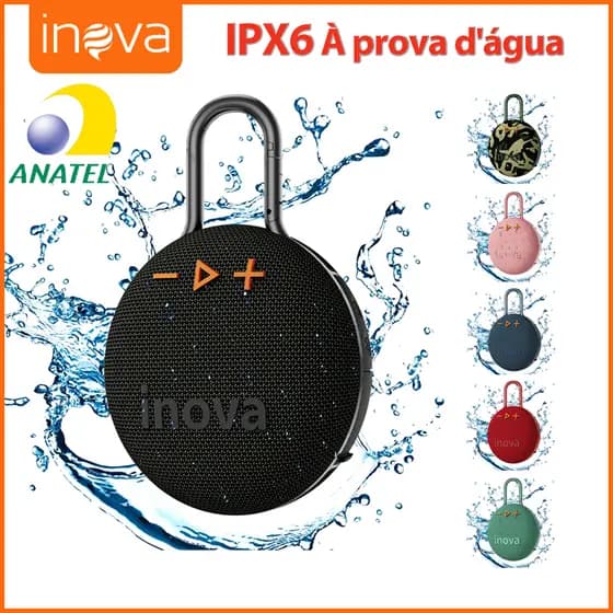 Inova Caixa De Som Bluetooth Tws Grave Potente Portátil Grave Potente Com Radio a prova d' água FM