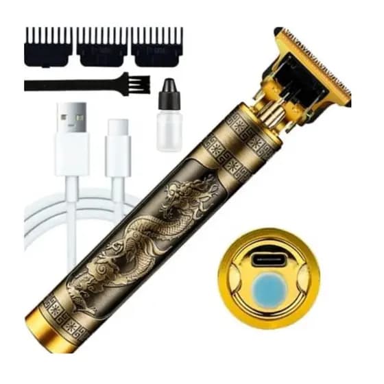 Máquina Barbear Dragão Cortar Cabelo Recarregável