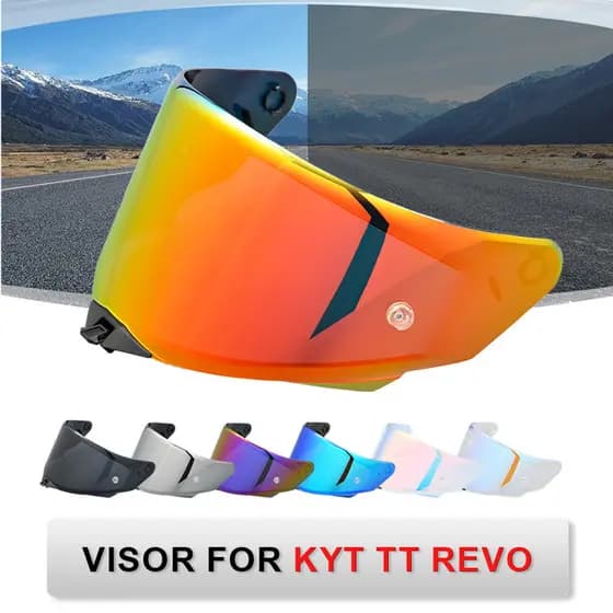 Óculos para kyt tt revo Capacete Anti-UV À Prova De Vento Escudo cascos moto Lente Substituição Acessórios