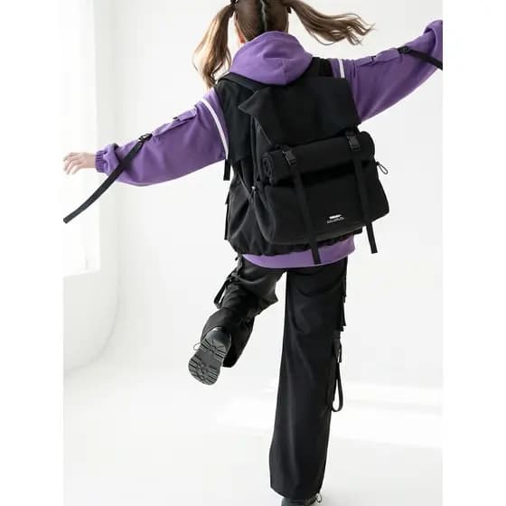 YONAIGA + Original ins Ferramentas de Grande Capacidade Estilo Design Sensação Masculino Casual All-Match Mochila Femini