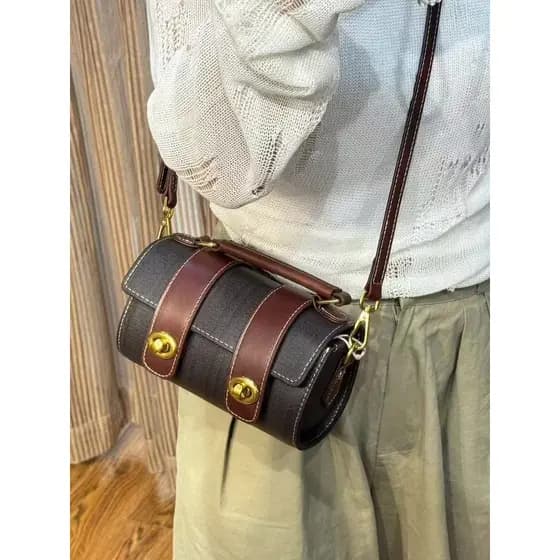 Primeira camada de couro saco Retro feminino couro genuíno bolsa feminina ombro mensageiro saco Commuter feminino 2026 n