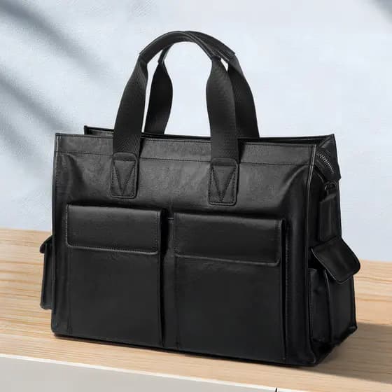 Novo estilo primeira camada de couro genuíno bolsa masculina grande capacidade maleta de negócios bolsa de computador Ca