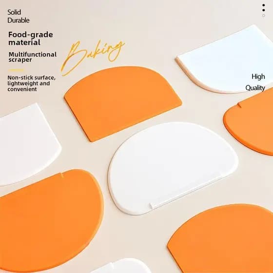 Cortador de qualidade alimentar espátula de plástico macio bolo semicírculo creme decoração ferramenta útil rolo de arro