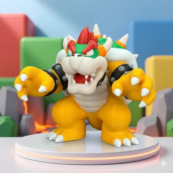 Boneco Bowser Grande Super Mario Colecionável Vinil PVC Premium Decoração Gamer Nintendo 22cm