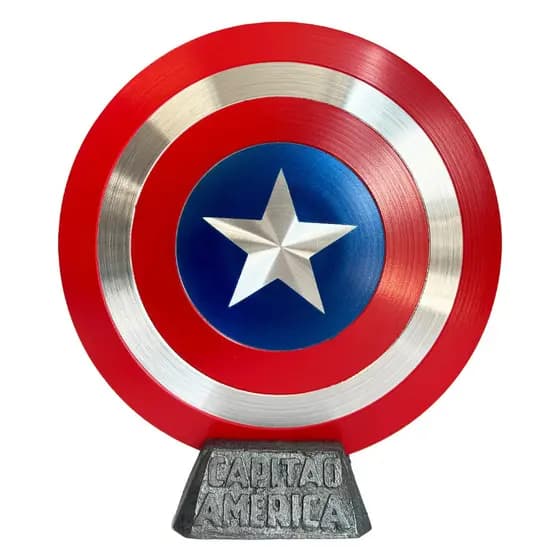 Escudo dos Vingadores Capitão América 20cm | Estátua Decorativa Colecionável