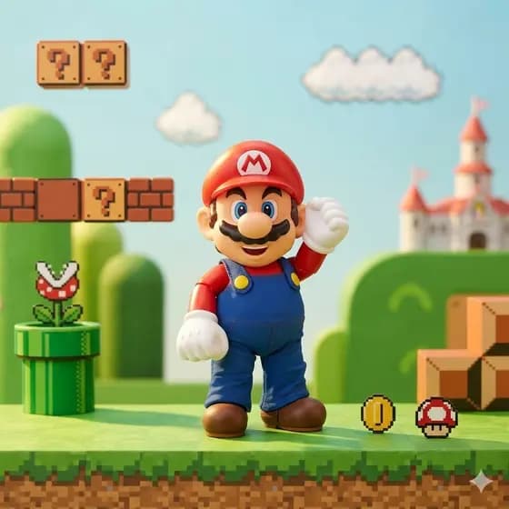 Action Figure Mario Premium Articulado Grande - Alta Resistência | Boneco Mario Bros 25 cm