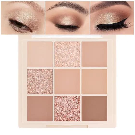CAKAILA Paleta de Sombras Nude Rosa Bege, Paletas de Maquiagem para Olhos Naturais para Mulheres, Paleta de Sombras em C