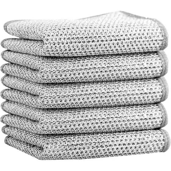 Pano de limpeza de fio de prata; Pano de limpeza de fio de aço; Pano de prato; Pano de limpeza; Esponja de limpeza; Pano