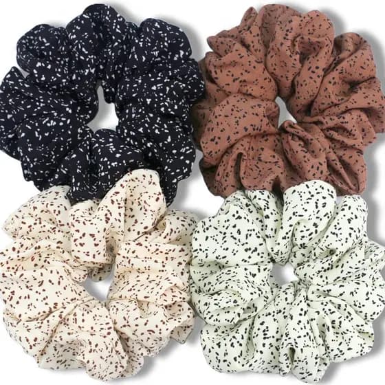 IVARYSS Scrunchies Extra Grandes para Cabelo Feminino, Scrunchy Jumbo Macio de Cetim Premium, Acessórios de Cabelo com F