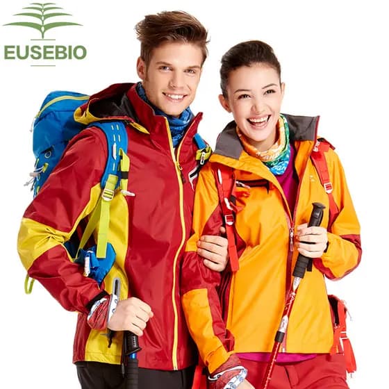 EUSEBIO primavera outono ao ar livre das mulheres dos homens impermeável respirável jaqueta de camada única estilo casal