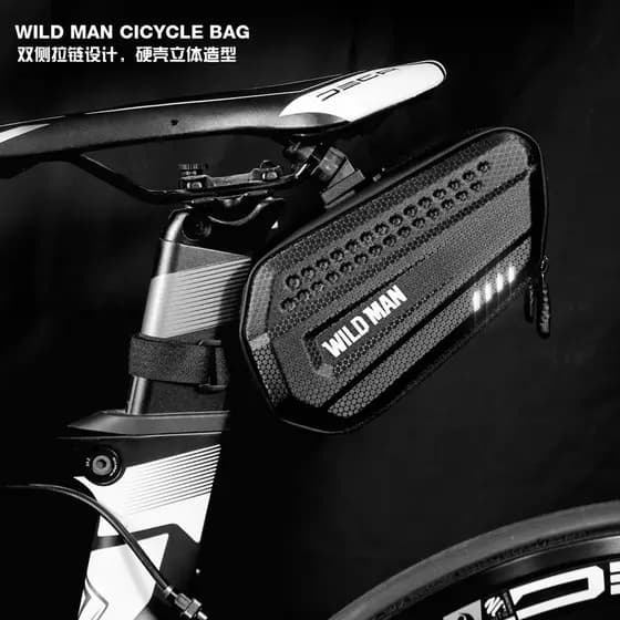WILD MAN Mountain Bike Tail Bag Road Bike Hard Shell Saddle Bag Ciclismo Tail Bag Bolsa Traseira Equipamento de Ciclismo