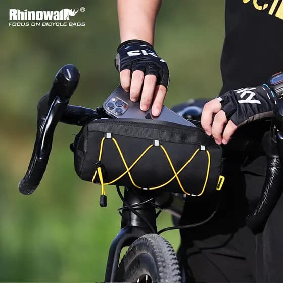 Rhinowalk Rhino Road Bike Ciclismo Guiador Bolsa Mochila multifuncional Primeira bolsa Guiador frontal Bolsa